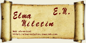 Elma Miletin vizit kartica